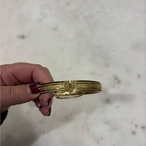 Gold Bangle Bracelet Open Clasp